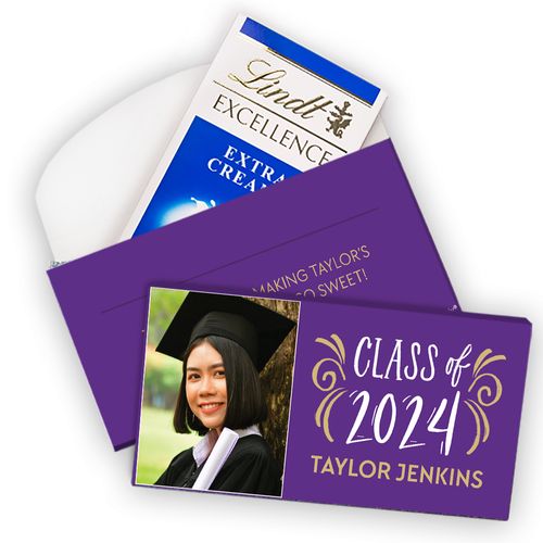 Deluxe Personalized Graduation Lindt Chocolate Bars in Gift Box (3.5oz)