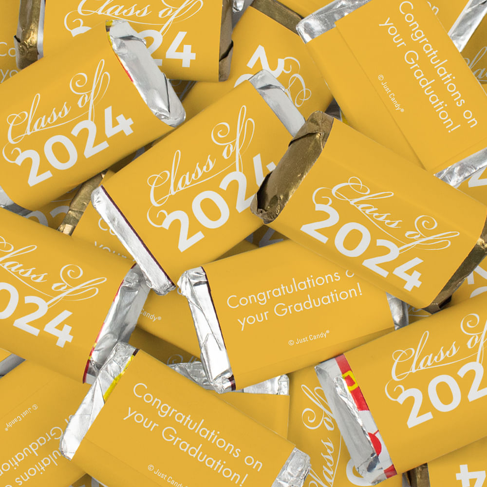 Graduation Yellow Candy Hershey's Kisses & Hershey's Miniatures for ...
