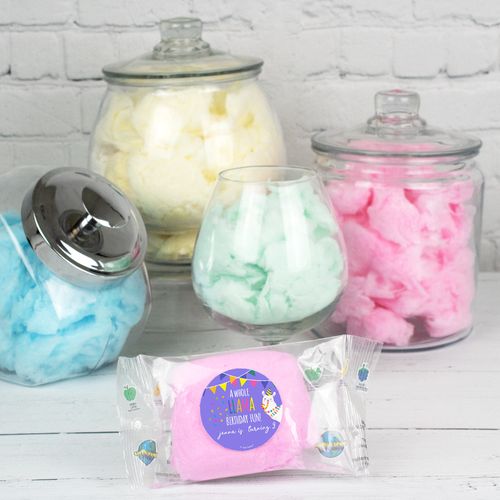 Personalized Party Llama Birthday Cotton Candy (Pack of 10) Favor