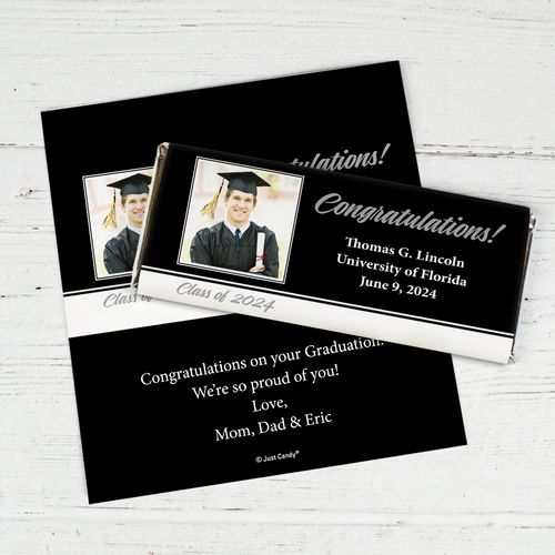 Graduation Personalized Chocolate Bar Wrappers Congratulations Photo