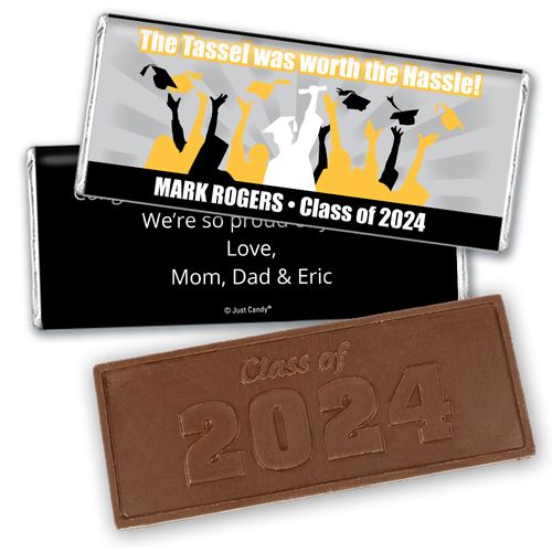 Graduation Personalized Embossed Chocolate Bar Tassle Worth the Hassle