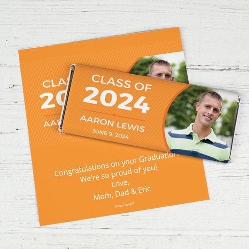 Graduation Personalized Chocolate Bar Wrappers Cameo Photo