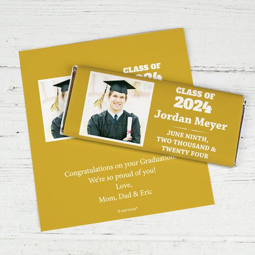 Graduation Personalized Chocolate Bar Wrappers Simple Photo