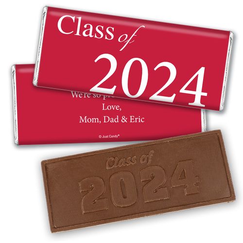 Graduation Personalized Embossed Chocolate Bar "Class Of" and Year