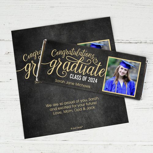 Personalized Congratulations Graduate with Photo Chocolate Bar Wrappers