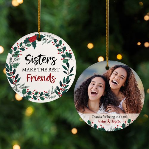 Personalized Sisters Ornament