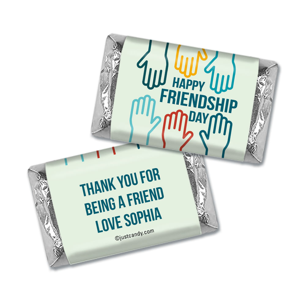 Personalized Happy Friendship Day Helping Hands Hershey's Miniatures ...