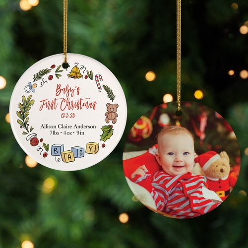 Personalized Baby's First Christmas Ornament
