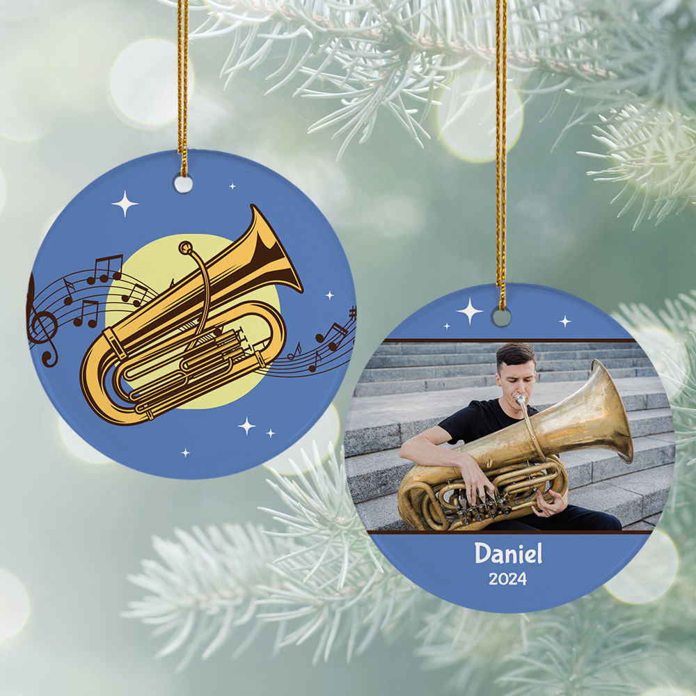 Personalized Tuba Ornament