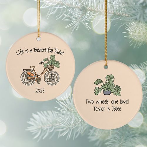 Personalized Biking Ornament