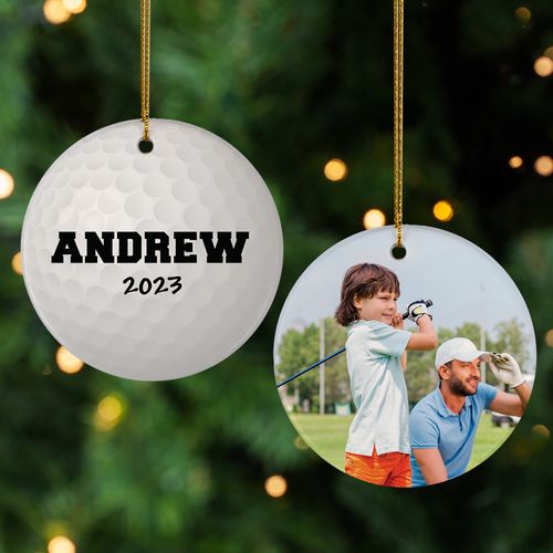 Personalized Golf Photo Ornament