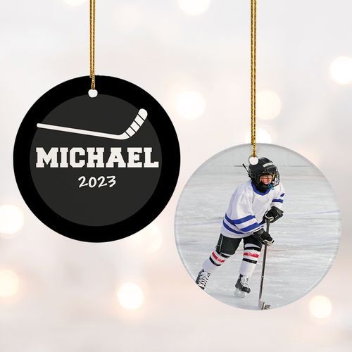 Personalized Hockey Photo Ornament