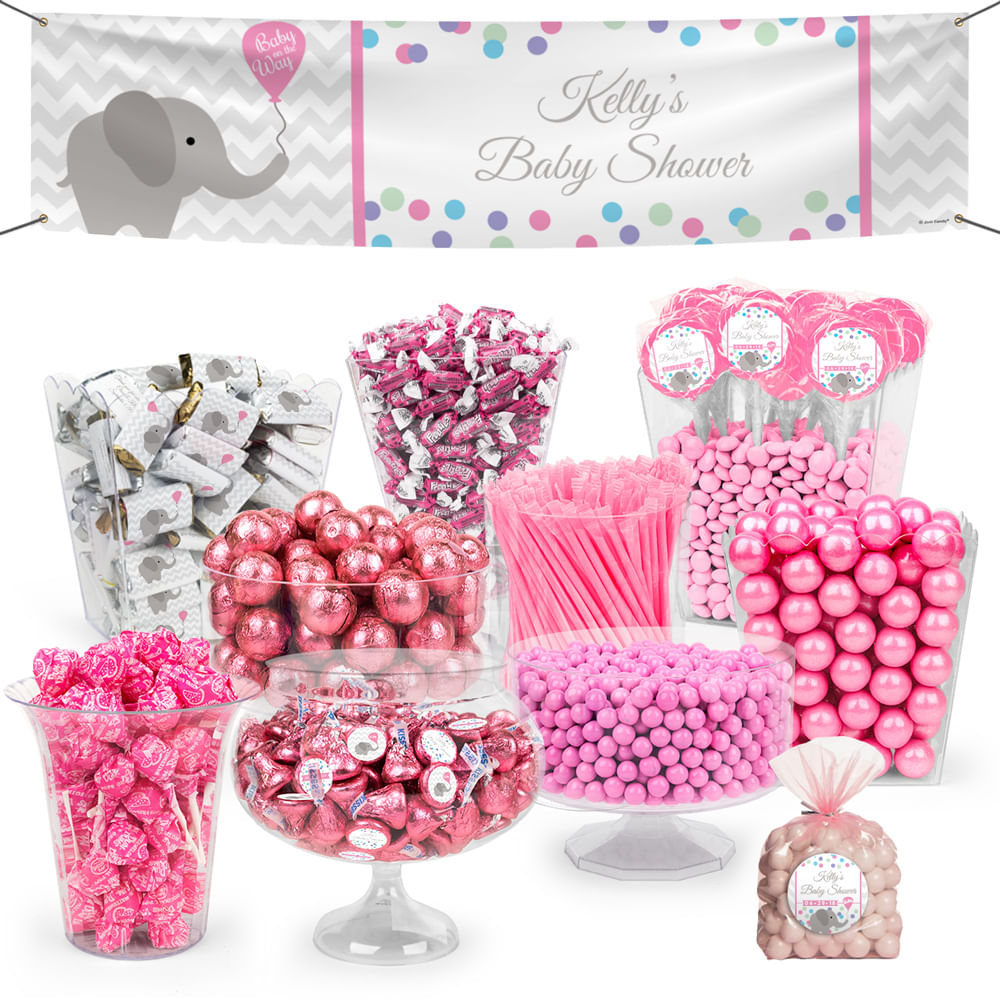 Pink candy for hot sale baby shower favors