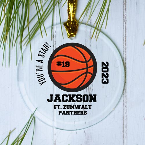 Personalized Basketball Star Ornament