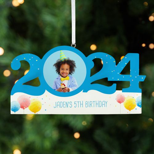 Personalized Dated Kids Birthday Ornament