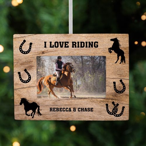 Personalized Equestrian Picture Frame Ornament