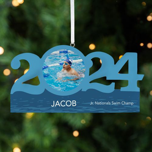 Personalized Dated Swimming Ornament