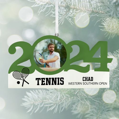 Personalized Dated Tennis Ornament