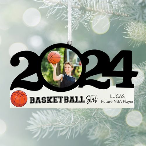 Personalized Dated Basketball Ornament