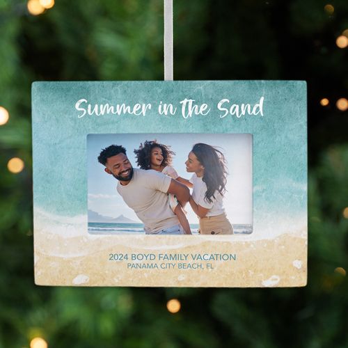 Personalized Beach Picture Frame Ornament