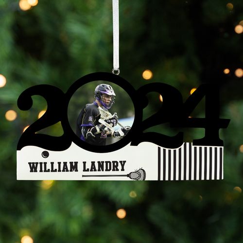 Personalized Dated Lacrosse Ornament