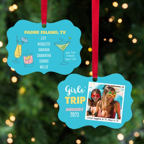 Personalized Girl's Trip Ornament