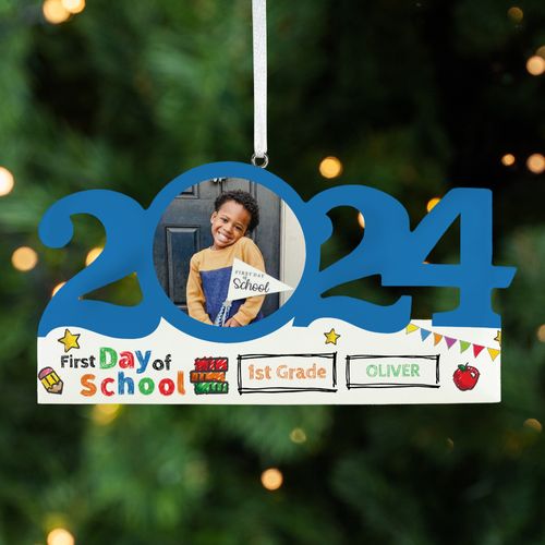 Personalized Dated First Day of School Ornament