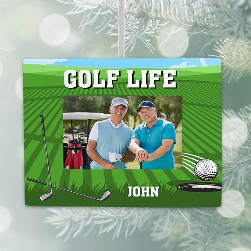 Personalized Golf Life Picture Frame Ornament