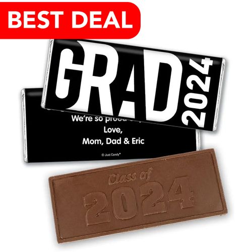 Graduation Personalized Embossed Chocolate Bar "Grad" and Year