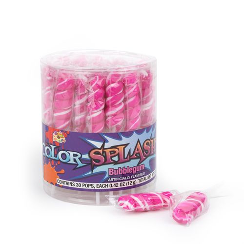Hot Pink Twisty Pops - Bubblegum