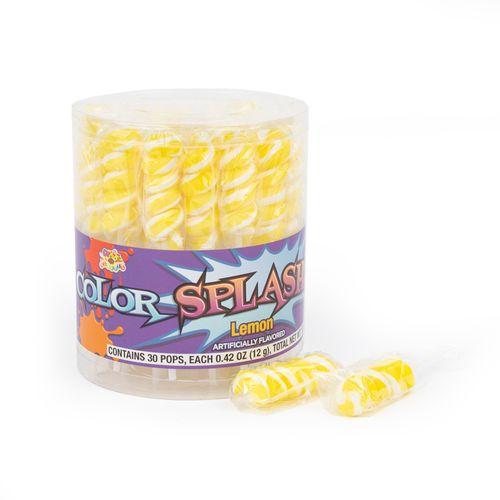 Yellow Twisty Pops - Lemon