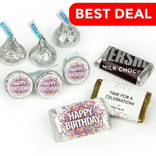 Birthday Candy Hershey's Kisses & Hershey's Miniatures for Party Favors - Happy Birthday
