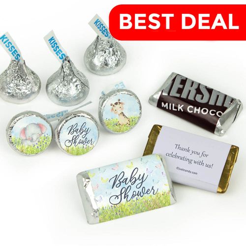 Baby Shower Candy Hershey's Kisses & Hershey's Miniatures for Party Favors - Jungle Animals