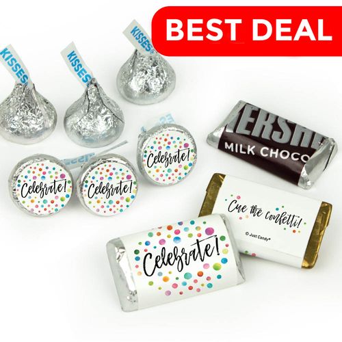 Celebration Candy Hershey's Kisses & Hershey's Miniatures for Party Favors
