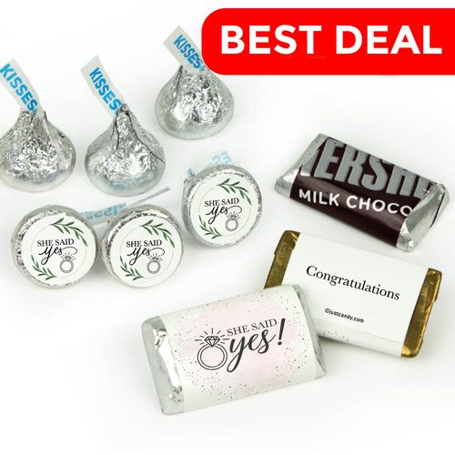 Wedding Candy Hershey's Kisses & Hershey's Miniatures for Party Favors - She Said Yes