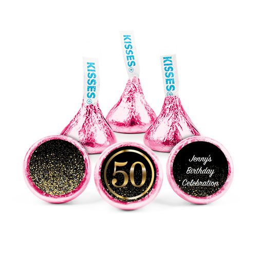 Personalized Elegant 50th Birthday Bash Hershey's Kisses