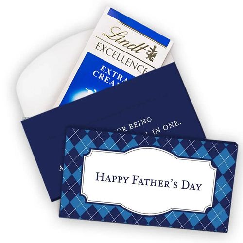 Deluxe Personalized Father's Day Lindt Chocolate Bars in Gift Box (3.5oz)