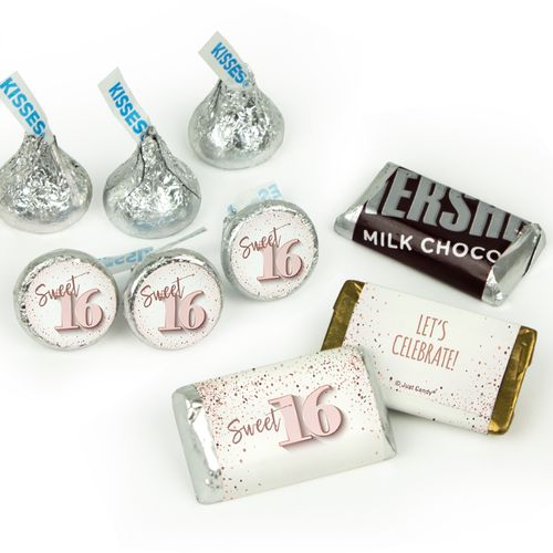 Sweet 16 Candy Hershey's Kisses & Hershey's Miniatures for Party Favors