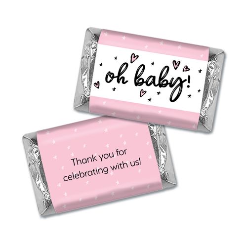 Baby Shower Pink Hershey's Miniatures - Oh Baby