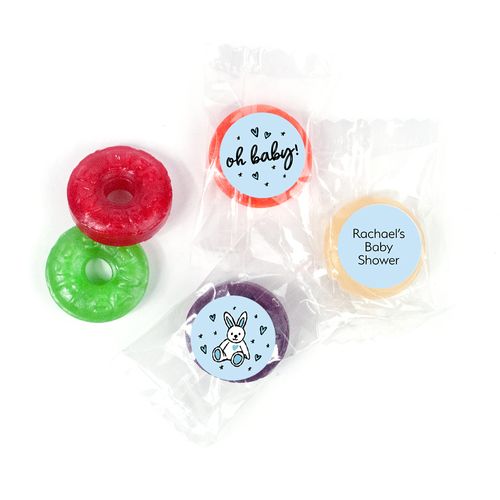 Personalized Baby Shower Blue LifeSavers 5 Flavor Hard Candy -Oh Baby