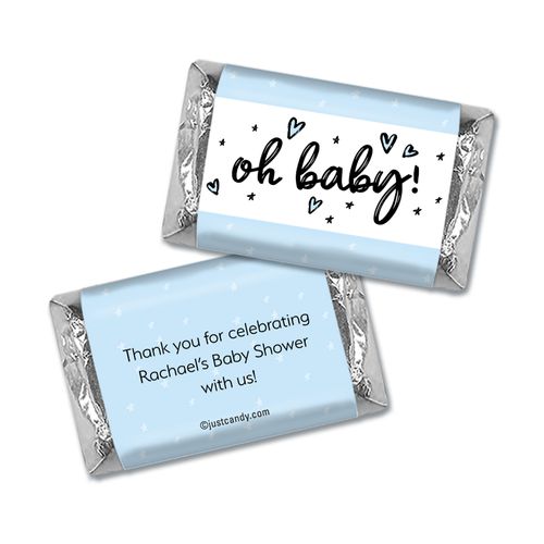 Personalzied Baby Shower Blue Hershey's Miniatures - Oh Baby