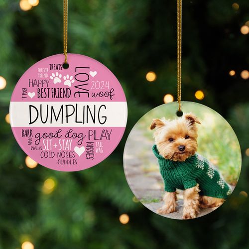Personalized Pet Word Cloud Ornament