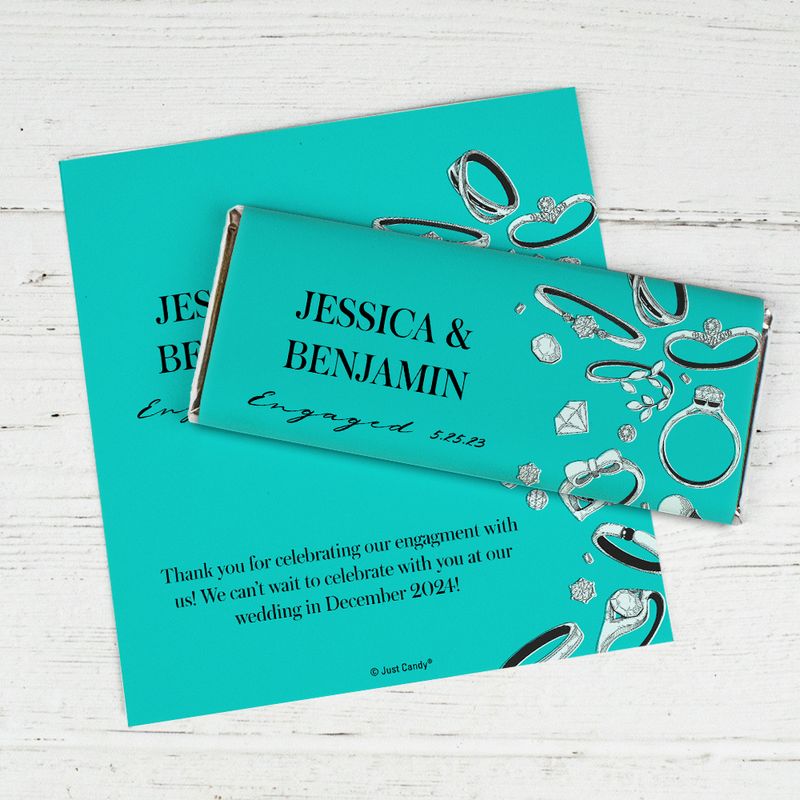 Personalized Diamond Bling Chocolate Bar Wrappers - JustCandy.com