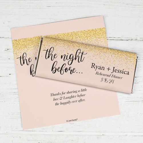 Personalized Night Before Wedding Chocolate Bar Wrappers