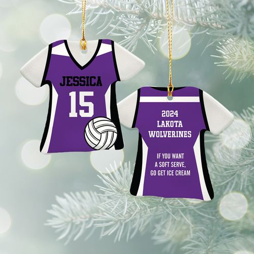 Personalized Volleyball Jersey Ornament