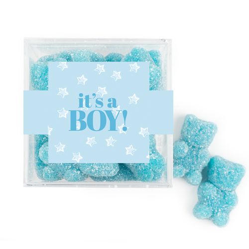 Personalized It's a Boy! Favor Cube with Gummy Bears
