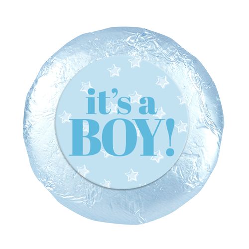 Personalized It's a Boy! 1.25" Sticker (48 Stickers Only)