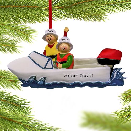 Personalized Boat Couple Ornament