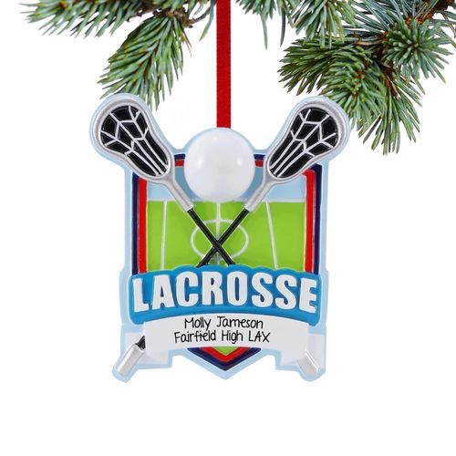 Lacrosse Sheild Ornament