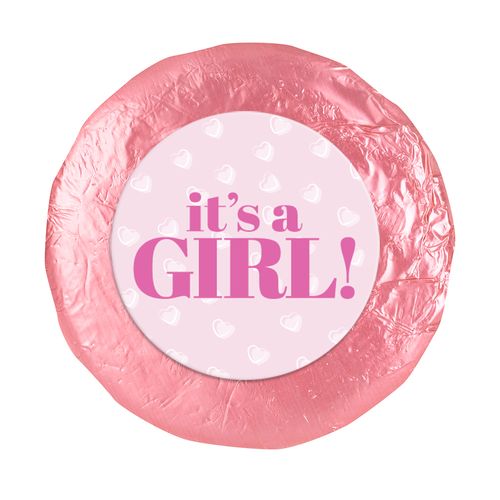 Personalized It's a Girl! 1.25" Sticker (48 Stickers Only)
